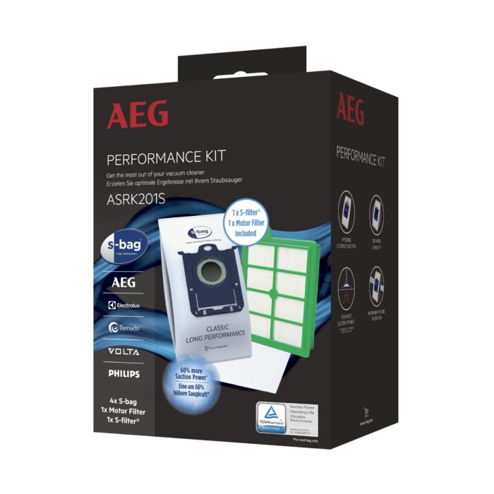 AEG CLEAN 6000 ÖKO Staubsauger mit Beutel, Hohe Saugleistung, Zusatzdüsen, XL-Räder, Edelstahl-Teleskoprohr, aus 65% Recyclingmaterial, 12 m Kabel, 850 Watt, Zubehör, Grau, AB61C1OKO