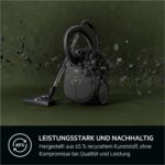 AEG CLEAN 6000 ÖKO Staubsauger mit Beutel, Hohe Saugleistung, Zusatzdüsen, XL-Räder, Edelstahl-Teleskoprohr, aus 65% Recyclingmaterial, 12 m Kabel, 850 Watt, Zubehör, Grau, AB61C1OKO