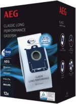 AEG CLEAN 6000 ÖKO Staubsauger mit Beutel, Hohe Saugleistung, Zusatzdüsen, XL-Räder, Edelstahl-Teleskoprohr, aus 65% Recyclingmaterial, 12 m Kabel, 850 Watt, Zubehör, Grau, AB61C1OKO