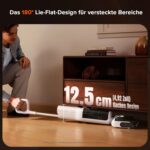 roborock F25 GT Nass Trockensauger, 180° Lay-Flat Saugwischer, 90°C Hochtemperatur Selbstreinigung, 20.000 Pa Akku Staubsauger mit Wischfunktion, Wischsauger Kabellos Anti-Tangle für HarteBoden