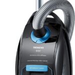 Siemens Staubsauger mit Beutel Q5.0 extreme silencePower VSQ5X1230, ideal für Allergiker, Hygiene-Filter, starke Saugleistung, Bodendüse für Parkett, Teppich, Fliesen, langes Kabel, 850 W, schwarz