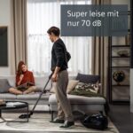 Siemens Staubsauger mit Beutel Q5.0 extreme silencePower VSQ5X1230, ideal für Allergiker, Hygiene-Filter, starke Saugleistung, Bodendüse für Parkett, Teppich, Fliesen, langes Kabel, 850 W, schwarz